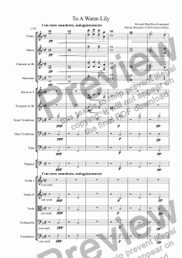 page one of MacDowell - To A Water-Lily for Orchestra