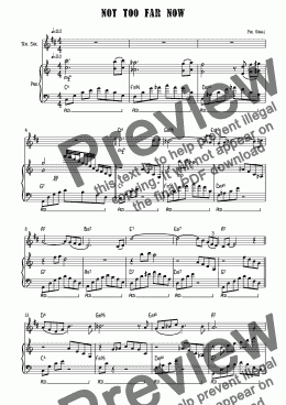 page one of Not Too Far Now - Tenor Sax solo