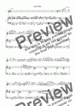 page one of Star Mist - Flute solo