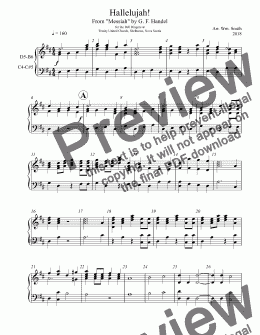 page one of Hallelujah from "Messiah"