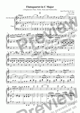 page one of Flutequartet in C Major (Pleyel)
