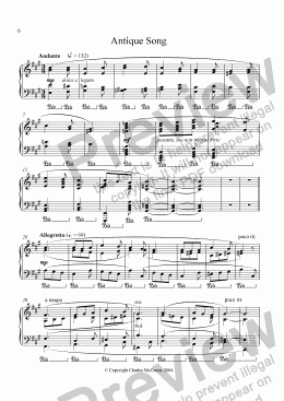 page one of Antique Song