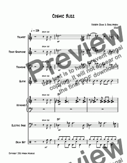 page one of Cosmic Buzz (jazz combo)