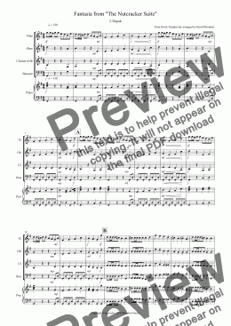 page one of Trepak (Fantasia from Nutcracker) for Wind Quartet