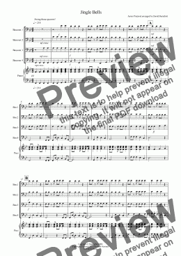 page one of Jingle Bells (Jazzy Style!) for Bassoon Quartet
