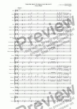 page one of Take Me Back To Dear Old Blighty - Concert Band 