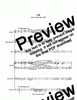 page one of A-OK (for two horn jazz combo) - Score and parts