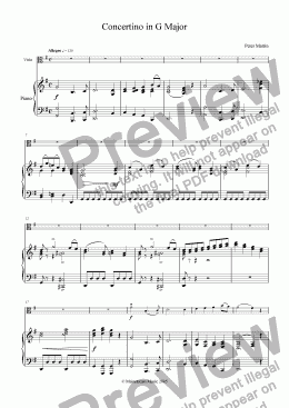 page one of Concertino in G Major