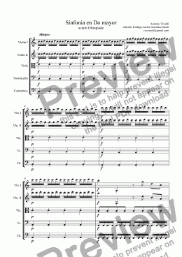 page one of Sinfonia en Do mayor