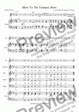 page one of Lenox - Blow Ye The Trumpet, Blow