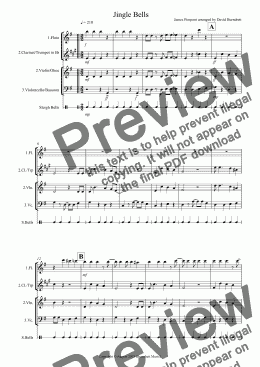 page one of Jingle Bells (Jazzy Style!) for Mixed Trio