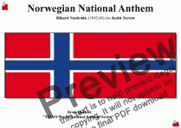page one of Norwegian National Anthem for Brass Quintet (KT World National Anthem Series)