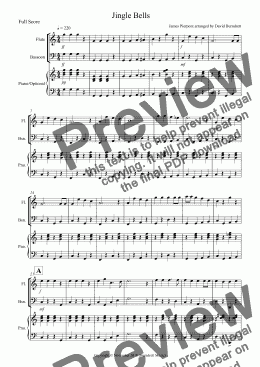 page one of Jingle Bells (Easy Version!) for flute and Bassoon