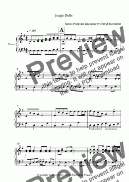 page one of Jingle Bells (Easy Jazzy Version!) for Piano Solo