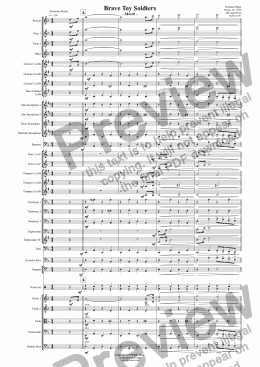 page one of Brave Toy Soldiers  - March - Concert Band/Orchestra