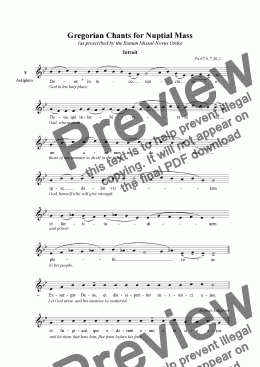 page one of Gregorian Chants for Weddings - Download Sheet Music