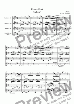 page one of Delibes- Flower Duet (from Lakme)