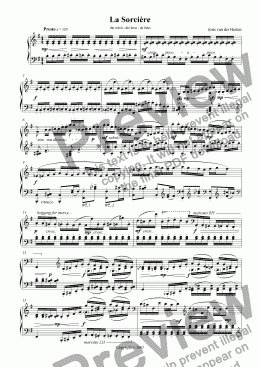 page one of The Witch (juvenilia, piano)