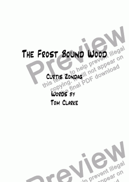 page one of The Frostbound wood