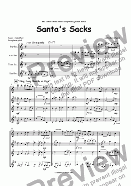 page one of Santa's Sacks
