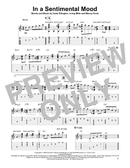 page one of In A Sentimental Mood (Solo Guitar)