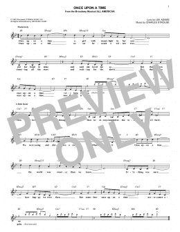 page one of Once Upon A Time (Lead Sheet / Fake Book)