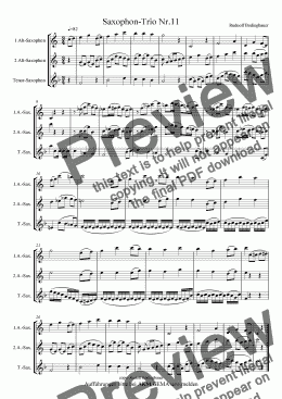 page one of Saxophon-Trio Nr.11
