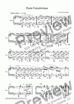 page one of Polyrythmic Study (juvenilia, piano)