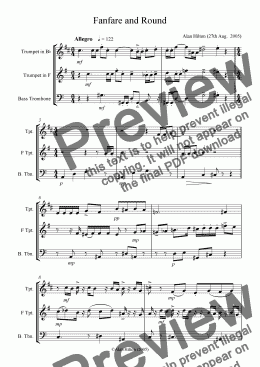 page one of Fanfare and Round