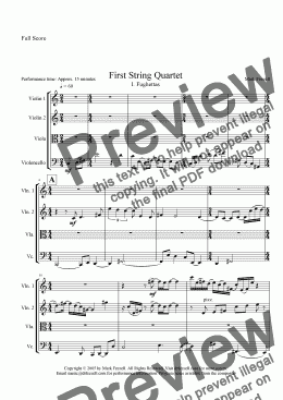 page one of First String Quartet (1998)