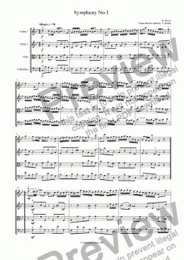 page one of Symphony No. 1 in Bb