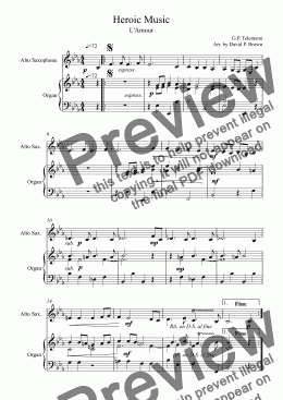 page one of Heroic Music VI for Alto Saxophone Solo