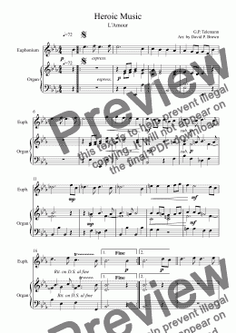 page one of Heroic Music VI for Euphonium Solo
