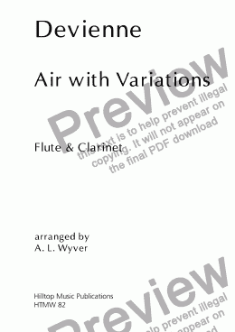 page one of Air with Variations