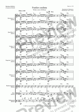 page one of Fratilor credinta (KMA/Score & Parts)