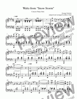page one of Waltz from "Snow Storm" - Concert Piano