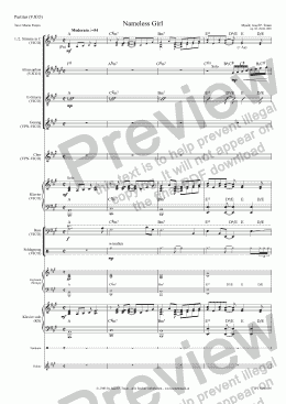 page one of Nameless Girl (VJCO/Score & Parts)