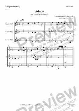 page one of Clarinet Trio: Adagio (KLT/Playable Score)