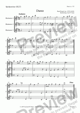 page one of Clarinet Trio: Dantz (KLT/Playable Score)