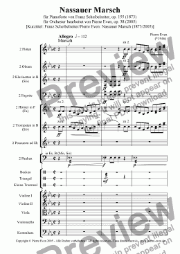 page one of Nassau March - for Orchestra, op. 38