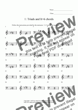 page one of All triads and It+6 ID worksheet