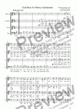 page one of God Rest Ye Merry Gentlemen (SATB)