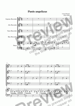 page one of Panis angelicus (Franck C.)