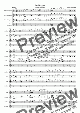 page one of Am Bergsee  Saxophonquartett