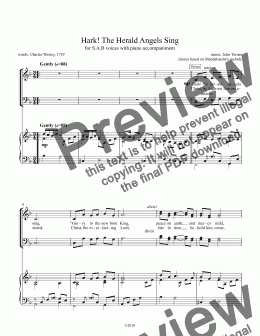 page one of Hark! The Herald Angels Sing - Turner/Mendelssohn