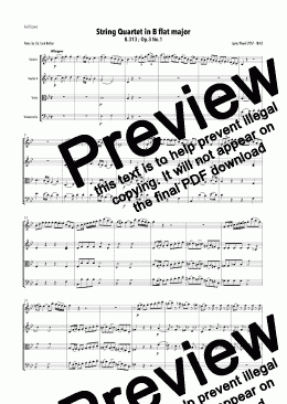page one of Pleyel - String Quartet in B flat major