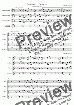 page one of Am grünen  See / Am Pribitz  Saxophonquartett
