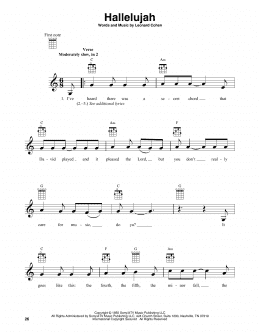 page one of Hallelujah (Banjo Tab)