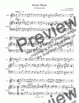 page one of Heroic Music XII for Flute
