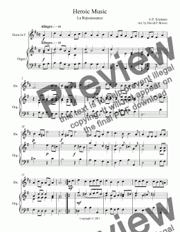 page one of Heroic Music XII for Horn in F